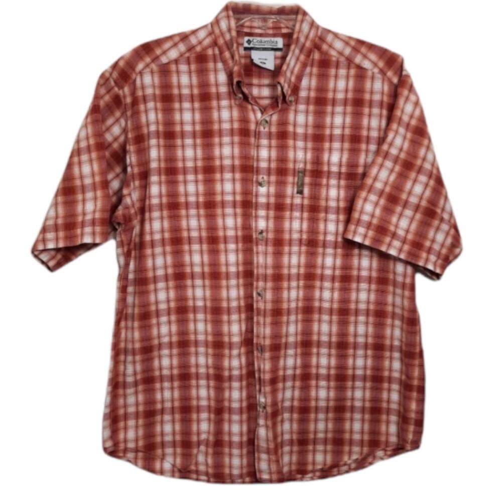 Columbia Sportswear Men's Shirt Size Medium Button Front Short Sleeve Casual
